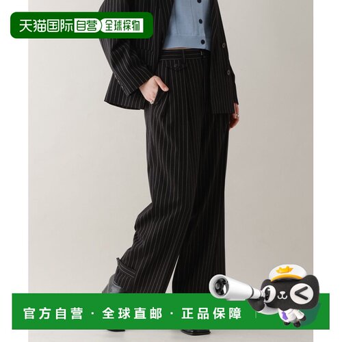 1h可退 日本直邮RAGEBLUE 女士 宽松2褶阔腿西裤 裾部设计 640197