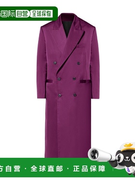 香港直邮Versace 双排扣大衣 10067161A04672范思哲西装