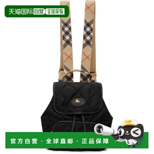 1h可退 香港直邮Burberry 巴宝莉 女士 黑色迷你 Horseshoe 双肩