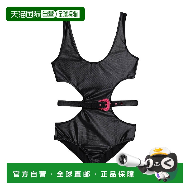 1h可退 香港直邮潮奢 versace 范思哲 女士 连体衣 black黑色 舒