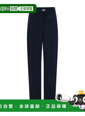 1h可退 香港直邮Salvatore Ferragamo Hug搭扣长裤 13I115休闲裤