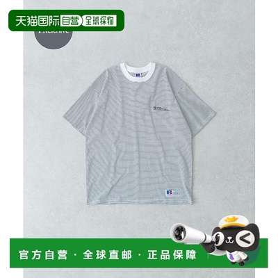 1h可退 日本直邮Russell Athletic 男士别注款条纹短袖T恤 URA511