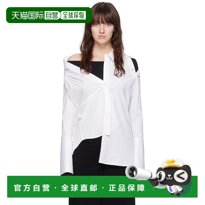 1h可退 香港直邮潮奢 Courreges 女士 白色 Modular 衬衫 224CCH0