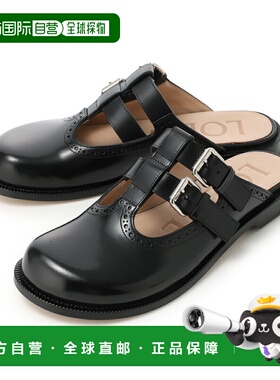 日本直邮LOEWE Campo Mary Jane Mule 凉拖黑色 女士 l815379x83