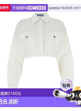 香港直邮Prada 普拉达 女士 紐扣短版襯衫 P478GCSOOO126L