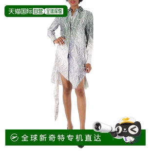 灰黑色 自营 off white灰白色灰黑色灰白色螺旋不对称衬衫 连衣裙