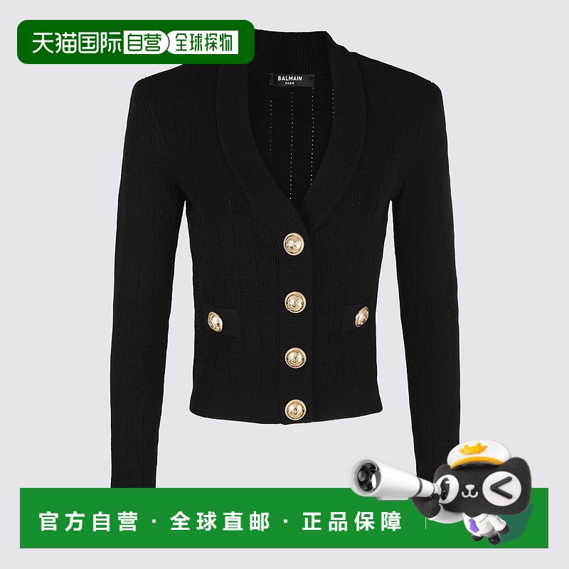 1小时内可退 香港直邮BALMAIN 女士针织毛衣 DF1KL007KB070PA AW2