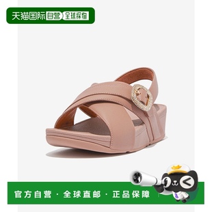 Crystal Lulu Buckle Leather Stra 韩国直邮FITFLOP Back 女士凉鞋