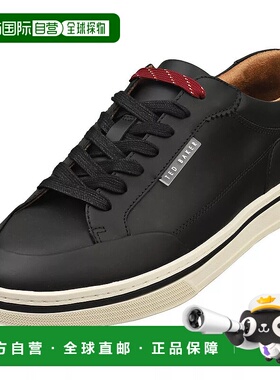 自营 Ted Baker 男士 Hampstead 皮革系带运动鞋，黑色 - 黑色 美