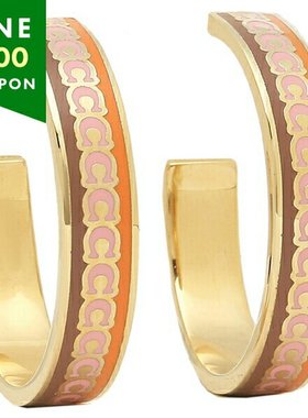 日本直邮COACH 耳环配件圈金橙色多女士 COACH Cb447 UJH