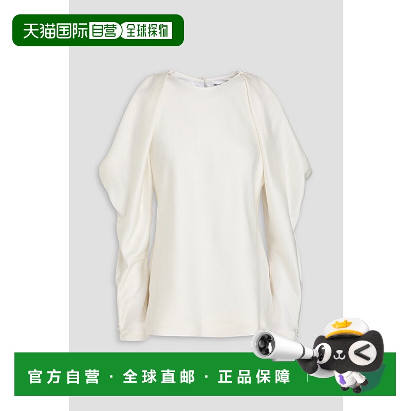 1h可退 香港直邮潮奢 Simkhai 女士 Marisa 绉纱缎子衫 5232960QI