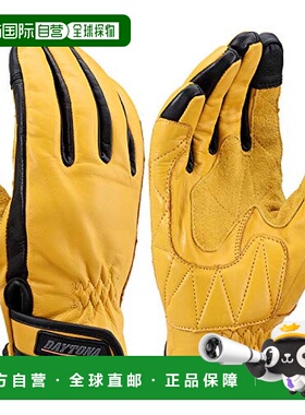 【日本直邮】Daytona 摩托牛皮手套 可触屏HBG-109 黄色XL 17750