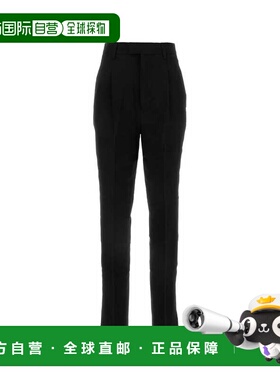 香港直邮Ami Paris 女士休闲裤 FTR012WV0039001 SS2024 黑色