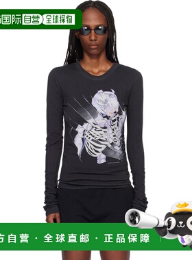 1h可退 香港直邮Our Legacy 女士 黑色 Strain Slim 长袖 T恤 W22