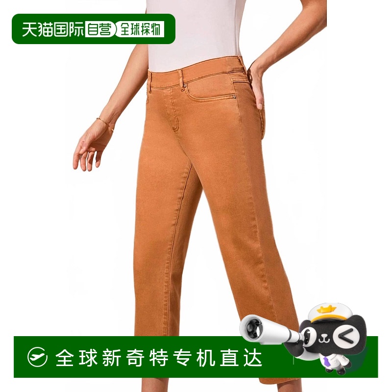 自营 tribalPull-On Kick Flare Capri Pants In Pinecone - pine