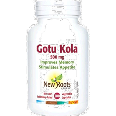 加拿大直邮new roots Gotu Kola 500 毫克(100粒) V 胶囊草本植物