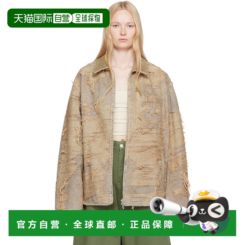 1h可退 香港直邮潮奢 Diesel 迪赛 女士 黄褐色 D-Ivar-Fsg 牛仔