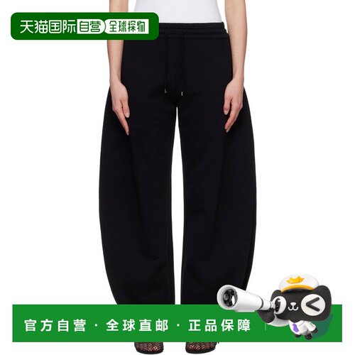 香港直邮alaia 女士 黑色 Petal Fleece 长裤 AA9P1299J094C999NO