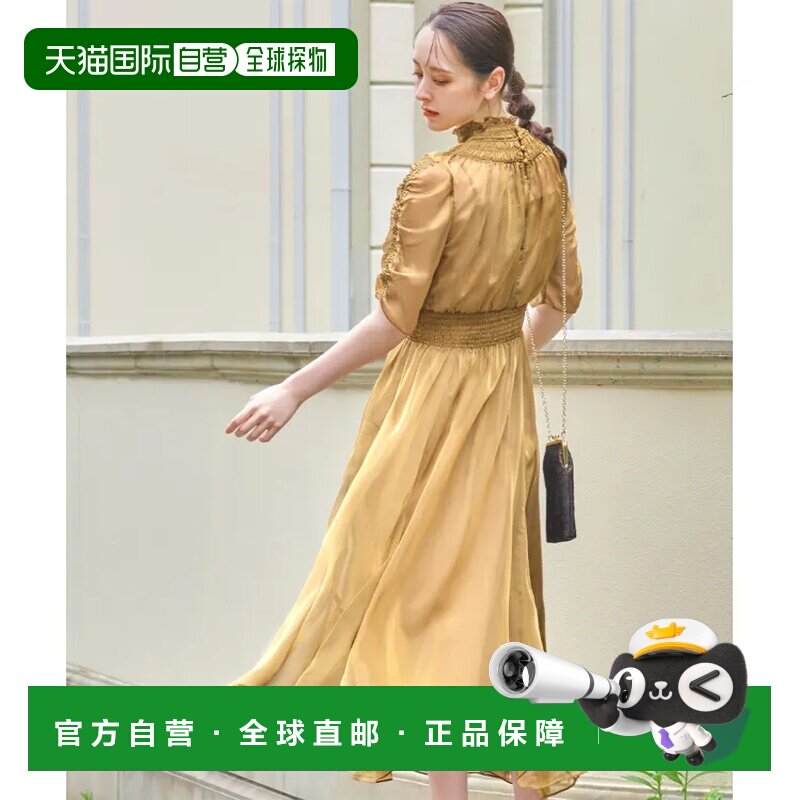 1h可退 日本直邮GIRL 女士雪纺高领波浪边长款婚礼洋装 适合各种