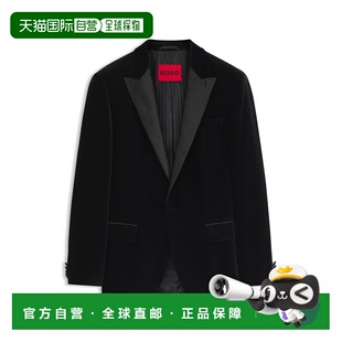 tuxedo jacket 自营hugo velvet fit cotton black bossSlim
