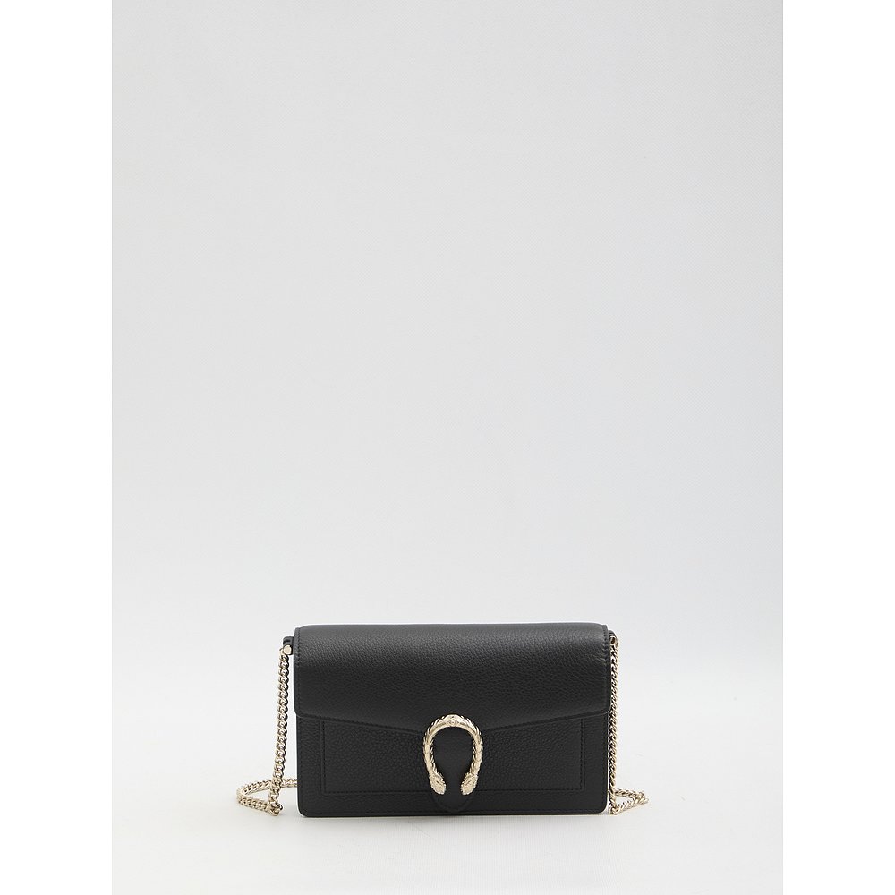 GUCCI 女士手拿包 837373AAEAO1000 AW2025 黑色 Dionysus pouch