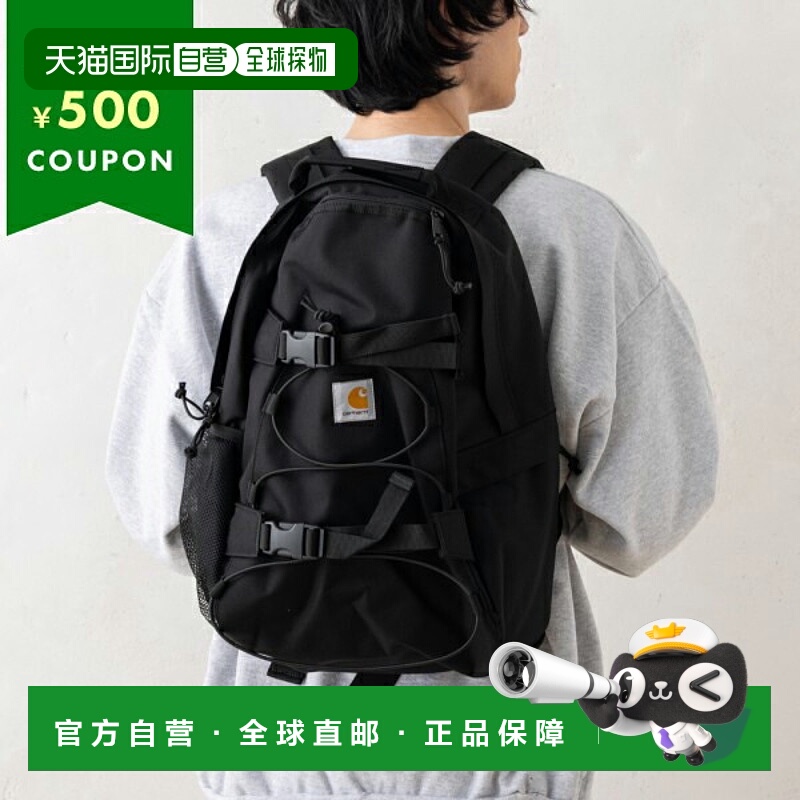 日本直邮Carhartt 帆布背包背包 Kickflip 黑色男士女士男女通用