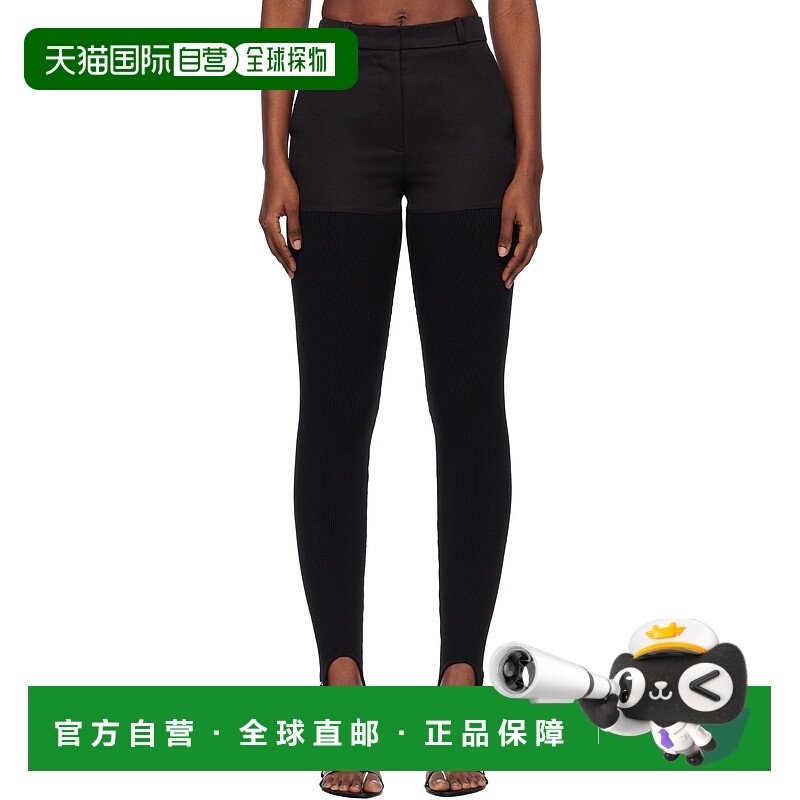 香港直邮Coperni 女士 黑色 Hybrid Rib 长裤 COPP138F3004