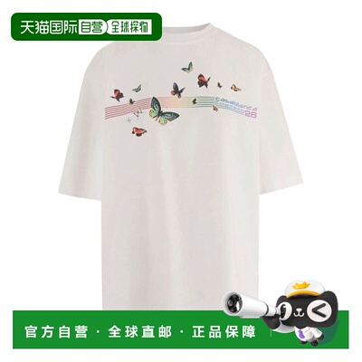 Casablanca 男士 CASABLANCA and Polos T恤白色上衣 MSP26JTS044