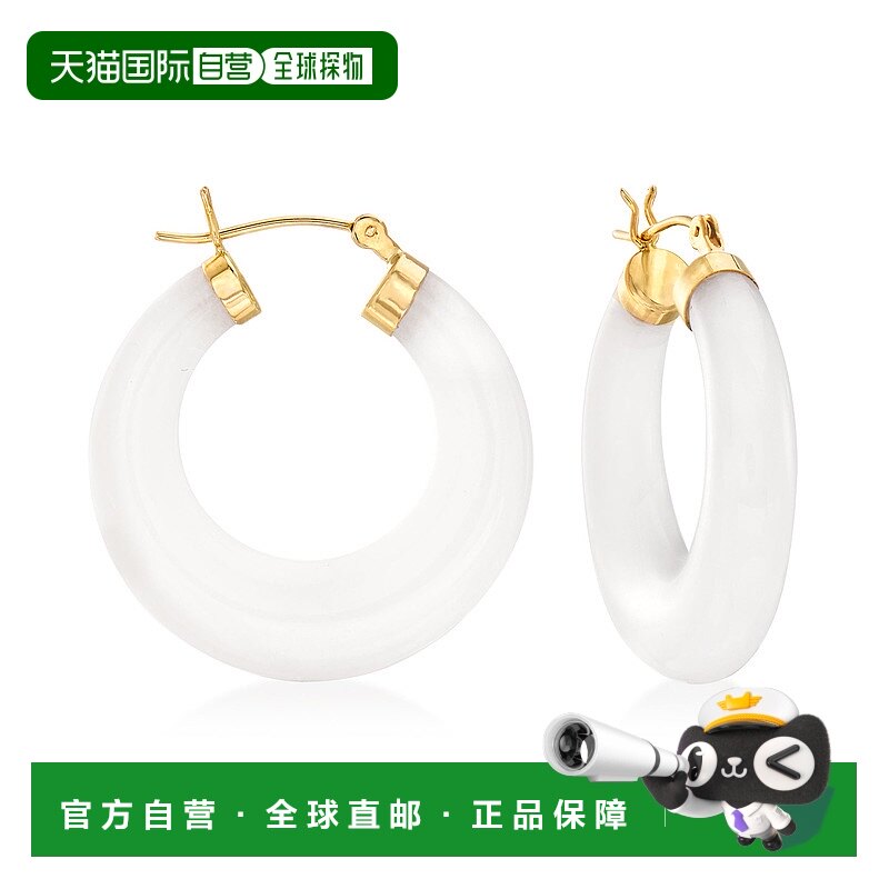 ��ɫ�� One Size ��Ӫ Ross-Simons 14kt �ƽ����Ȧ�ζ��� ��������ֱ��