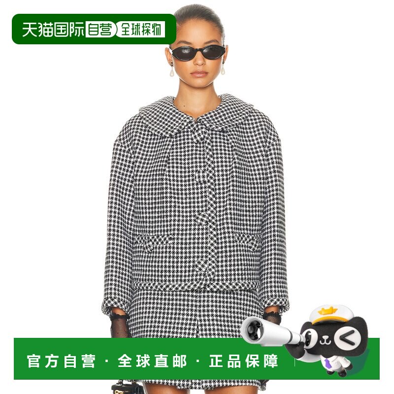 1h可退 香港直邮Marc Jacobs 马克 雅可布 女士 方格棉布花呢夹克