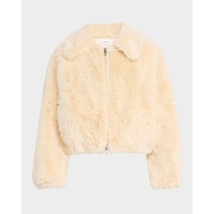 Esme人造皮草夹克 女装 短外套 美国直邮A 百搭 时尚 修饰身形