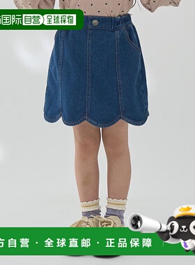 1h可退 日本直邮Lycee mine 女童春夏宽松棉质牛仔风短裤裙 30531