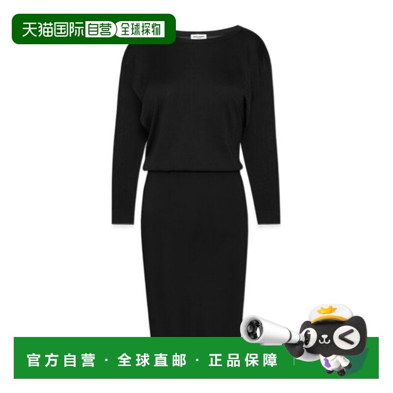 香港直邮Saint Laurent 露背针织连衣裙长袖包臀裙 776019Y76LT,女装/女士精品,连衣裙,淘宝优惠券,粉丝福利购,淘宝优惠卷