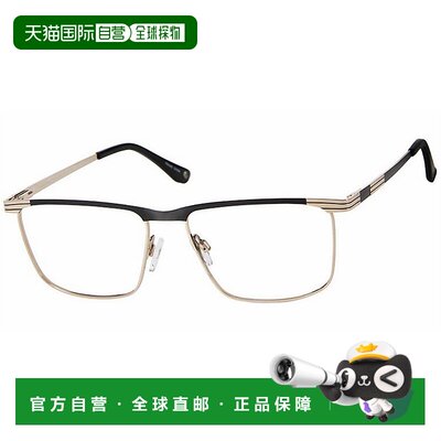 自营haggarMen's H295 Square Eyeglasses In Black/gold- black