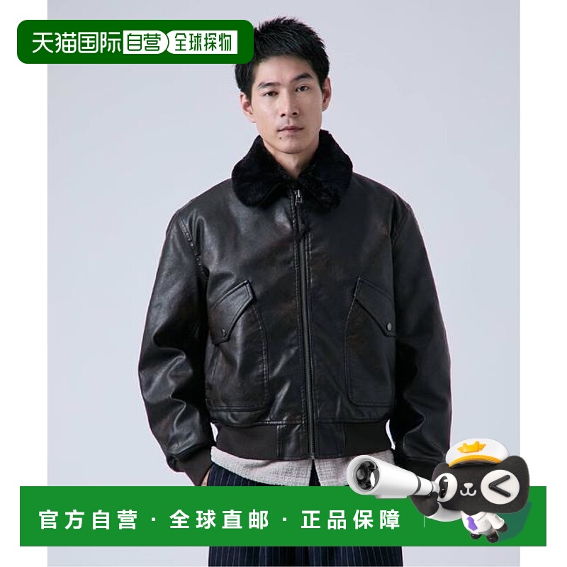 1h可退 日本直邮B.C STOCK 仿皮G1飞行夹克外套