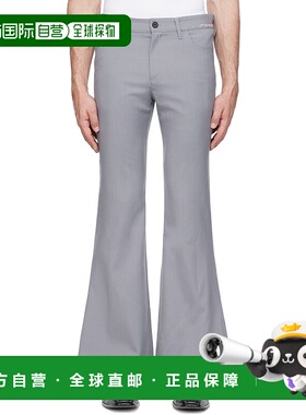 香港直邮Marni 玛尼 男士 灰色刺绣休闲裤长裤 PUMU0255S0UTWA20