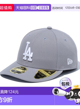日本直邮New Era LP 59FIFTY 帽子洛杉矶道奇队灰色 x 白色 14524