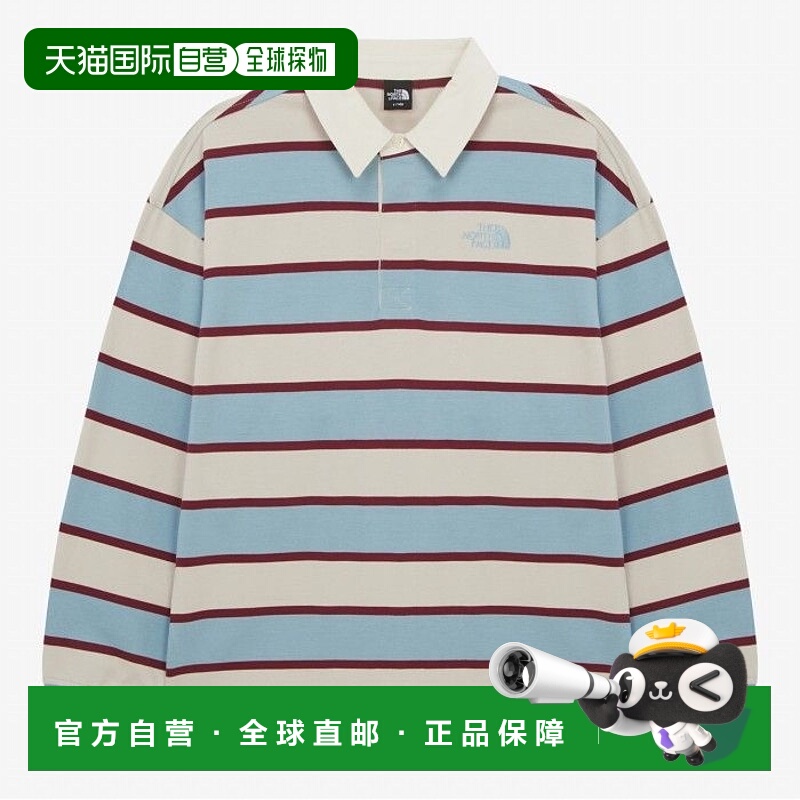 韩国直邮北面THE NORTH FACE 条纹宽松长袖Polo衫 男款