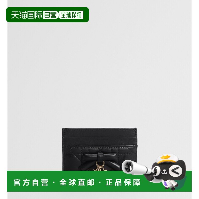自营欧洲直邮Dior迪奥 Lady 女士黑色羊皮革卡包