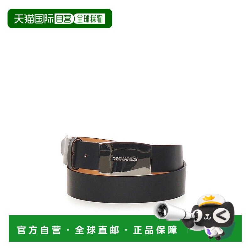 香港直邮DSQUARED2 男士腰带 BEM0622M802 AW2025 黑色 City Nigh