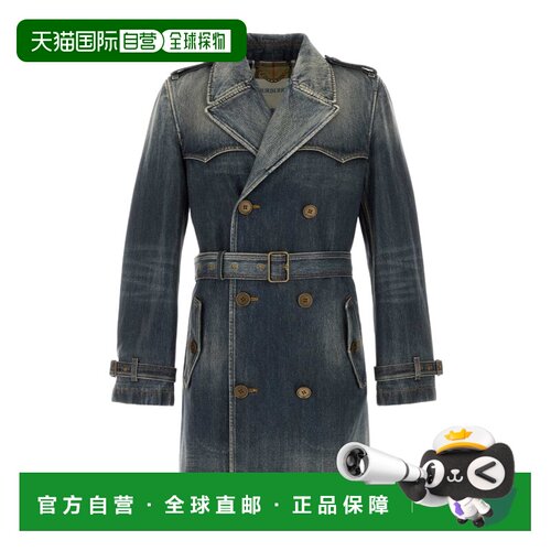 香港直邮BURBERRY 男士夹克 81266171 SS2026 蓝色 长袖牛仔外套