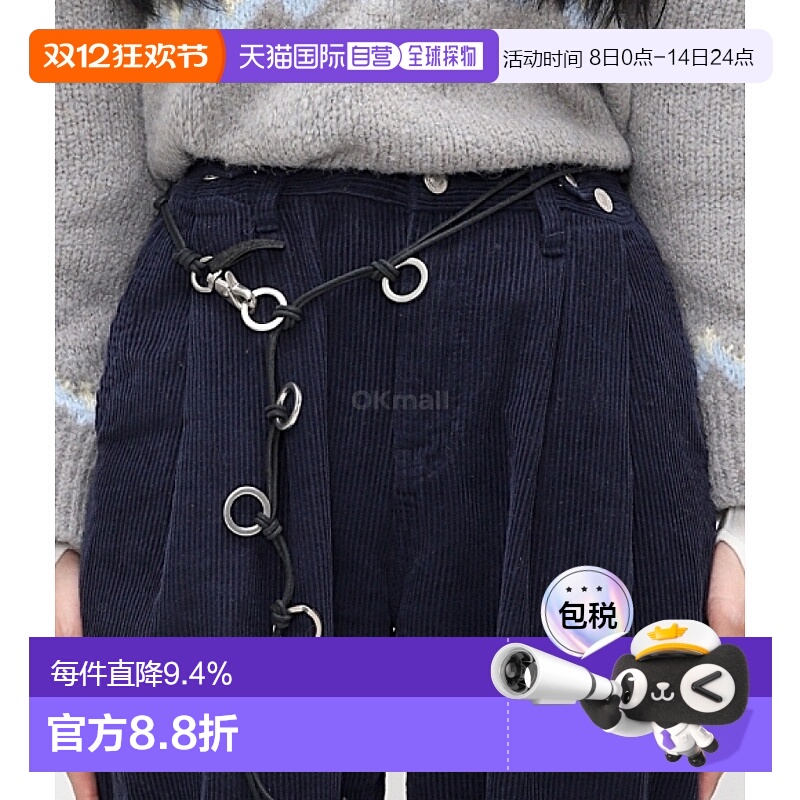 Our Legacy腰带男女款皮质黑色链锁时尚简约质地柔软A4228LLB