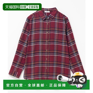 全棉法兰绒格子衬衫 男女同款 宽松半起毛设 日本直邮NAVY 1h可退