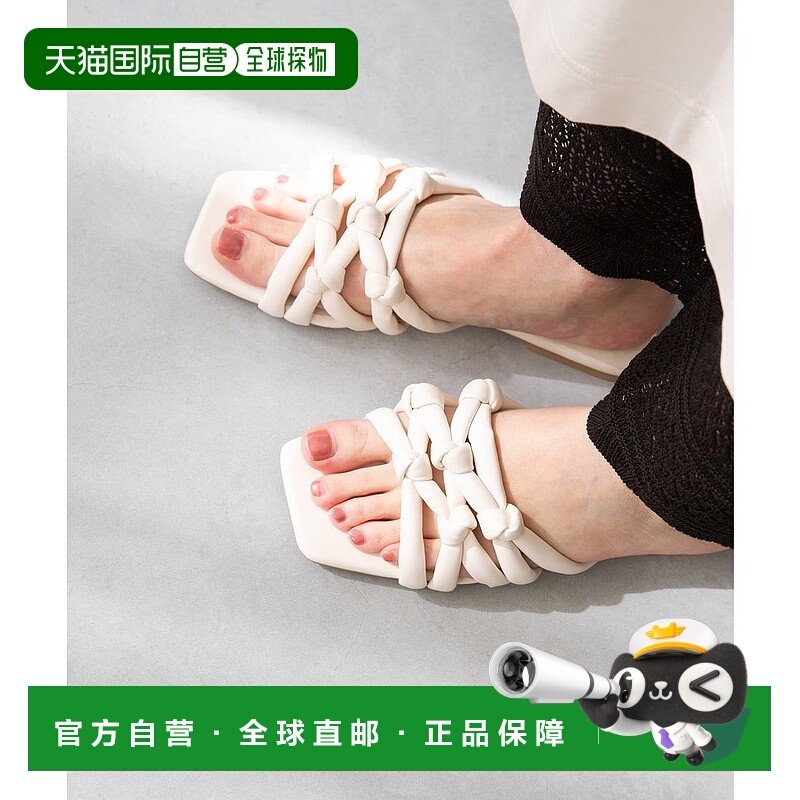 日本直邮Menue 扁平款管带凉鞋 ME8623BW02860