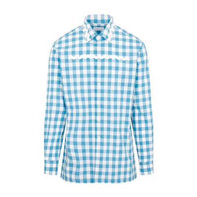 Prada 格纹长袖衬衫 UCN49312OB