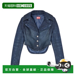 1h可退 香港直邮26SS 威尔士亲王格纹牛仔短款夹克 Women外套