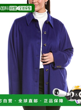 自营Marina Rinaldi Plus Gazza羊毛夹克-黑色 美国奥莱直发