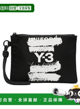 香港直邮Y-3 男士手拿包 JD2912 SS2025 黑色 logo手拿包