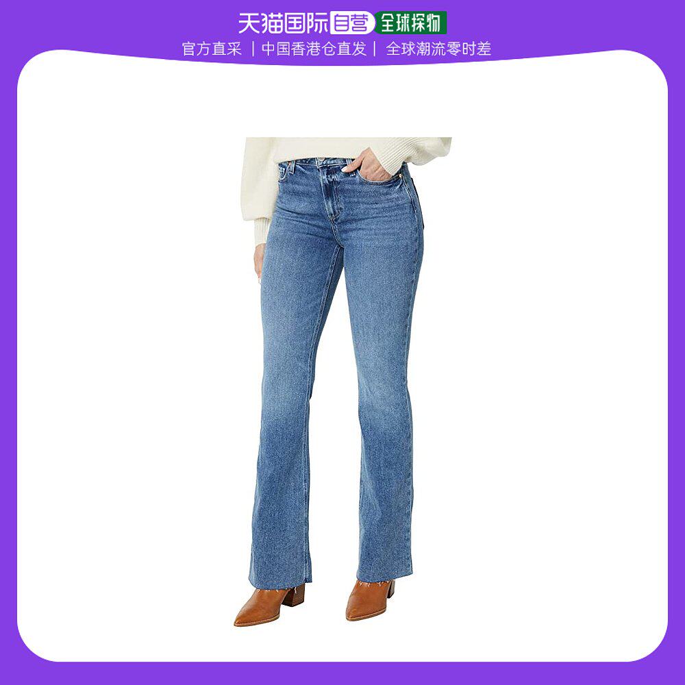 香港直邮潮奢 paige 女士laurel canyon 32" 高腰原版织锦牛仔裤