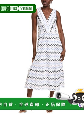 自营Maggy London Midi连衣裙-白色 美国奥莱直发新款